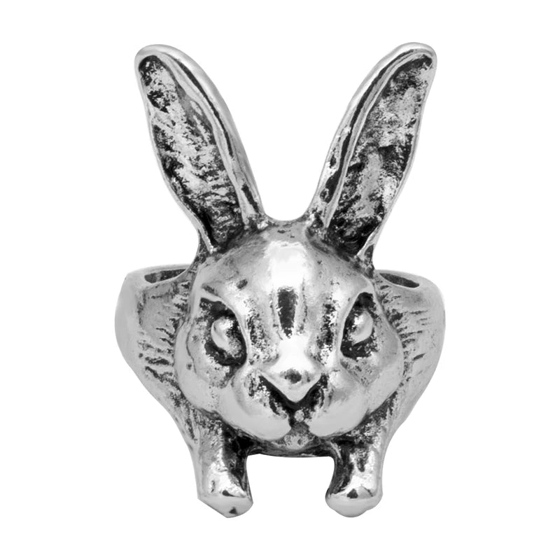 Adjustable Vintage Hippie Chic Handmade Rabbit Bunny Animal Knuckles Rings for Women Girls Charm Gift Fashion Jewelry
