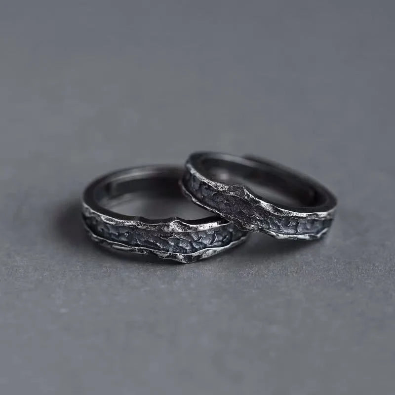 New Abyss Ring Male Couple Ring Handmade Retro Simple Men's and Women's Rings