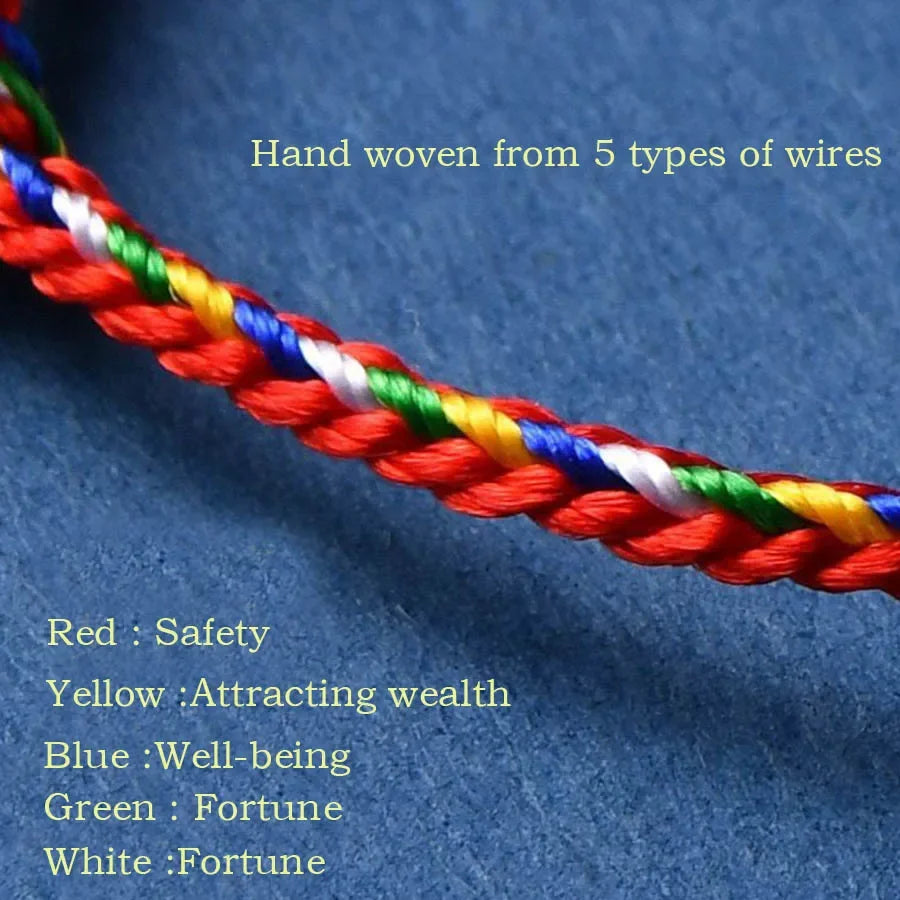 Minimalist 2mm Thin Rope Bracelet Unisex Handmade Braided Easy Hook Bilayer National Style Luck Red Braslet Family Couple Gift