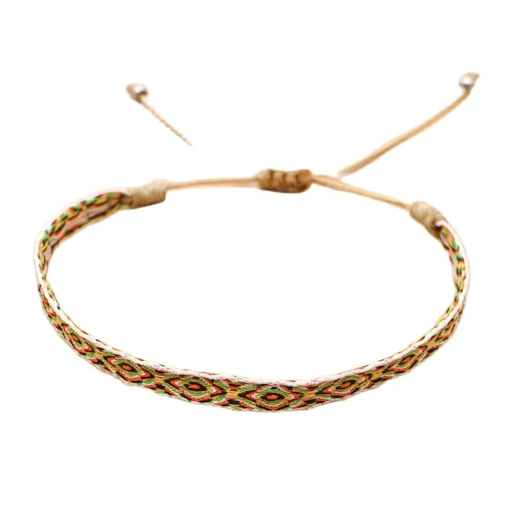 Unisex Handmade Woven Bracelet Wholesale Colombia Cloth Braided Bracelets for Women Men Bohemian Hippie Friendship Jewelry