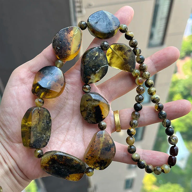 100% Real Amber Necklace for Unisex 2025 New Original Unique Handmade Baltic Amber Jewelry Necklaces Gift Factory Wholesale