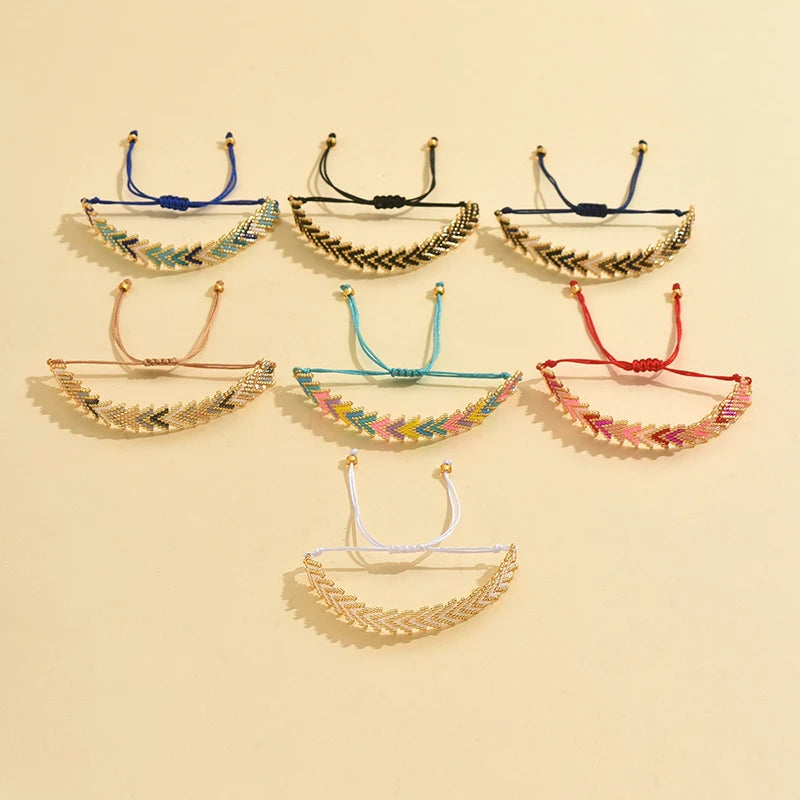 Bead Bracelets Multi Layer Bohemian Glass Seeds Handmade Adjustable Jewelry Fashion For Women Men