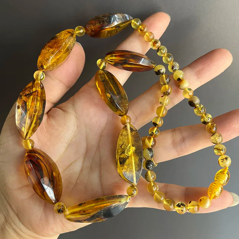 100% Real Amber Necklace for Unisex 2025 New Original Unique Handmade Baltic Amber Jewelry Necklaces Gift Factory Wholesale