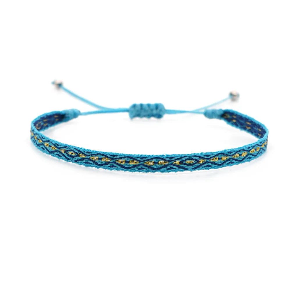 Unisex Handmade Woven Bracelet Wholesale Colombia Cloth Braided Bracelets for Women Men Bohemian Hippie Friendship Jewelry