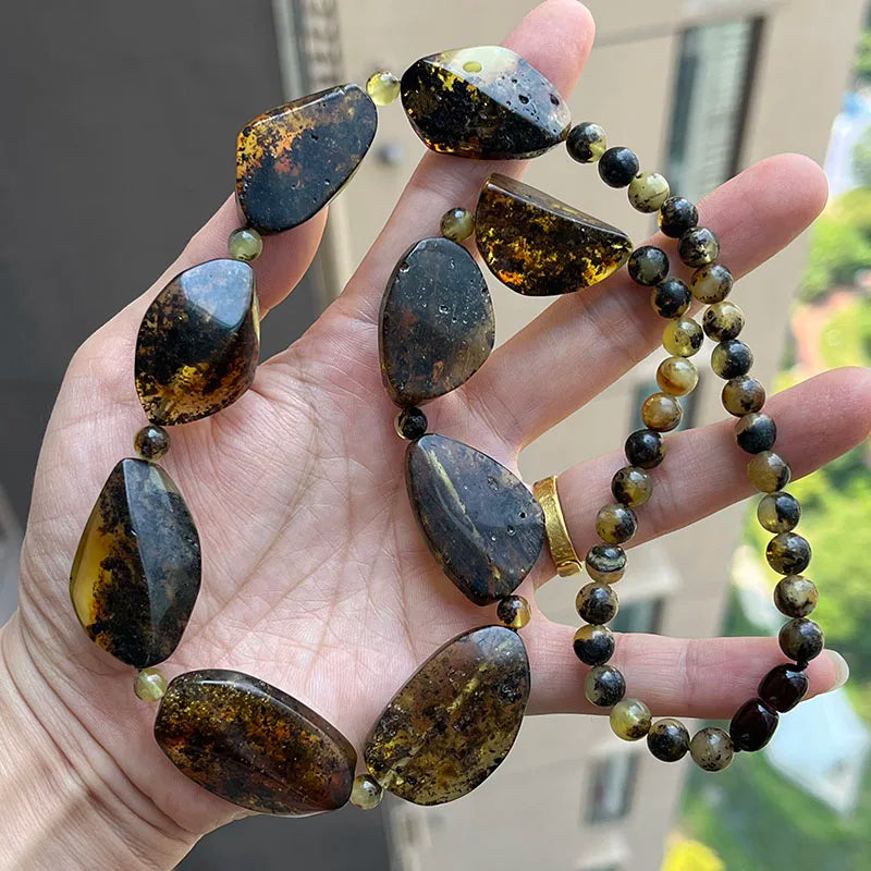 100% Real Amber Necklace for Unisex 2025 New Original Unique Handmade Baltic Amber Jewelry Necklaces Gift Factory Wholesale