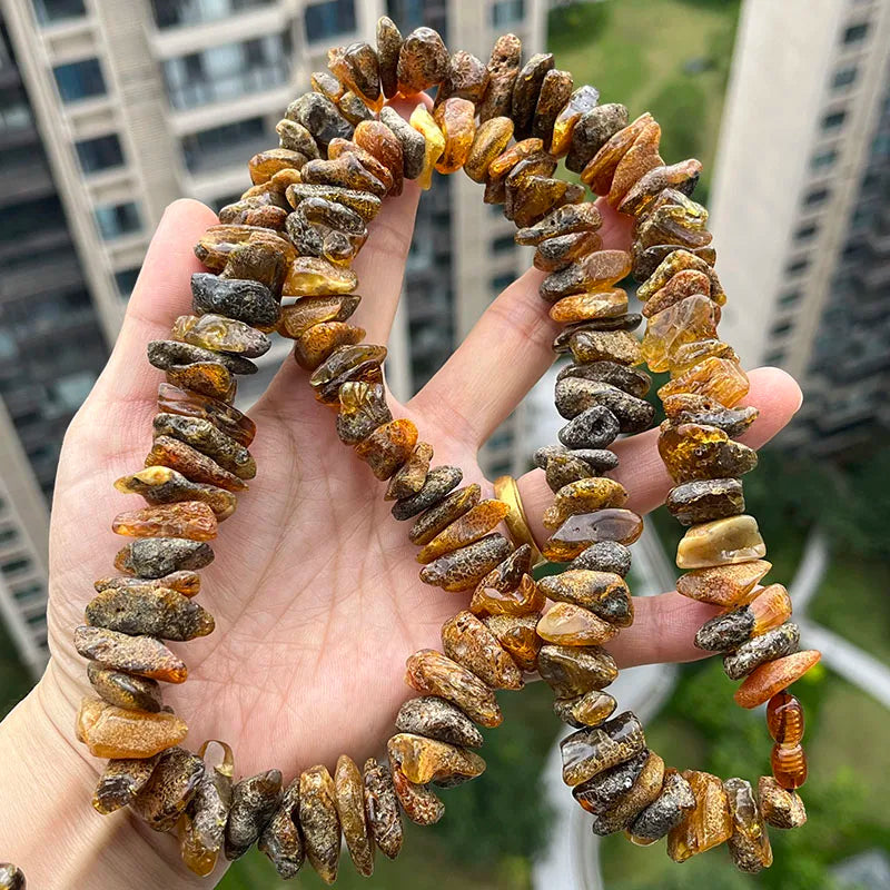 Floral Amber Necklace for Gift 2026 New Real Original Handmade Natural Baltic Plant Amber Jewelry Women Necklaces Wholesale
