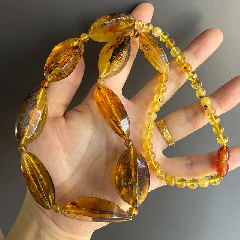 100% Real Amber Necklace for Unisex 2025 New Original Unique Handmade Baltic Amber Jewelry Necklaces Gift Factory Wholesale