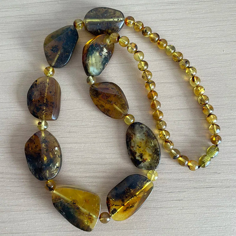 100% Real Amber Necklace for Unisex 2025 New Original Unique Handmade Baltic Amber Jewelry Necklaces Gift Factory Wholesale