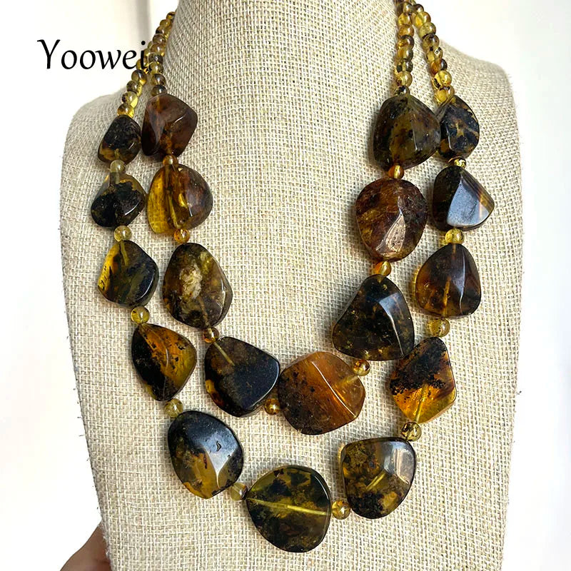 100% Real Amber Necklace for Unisex 2025 New Original Unique Handmade Baltic Amber Jewelry Necklaces Gift Factory Wholesale