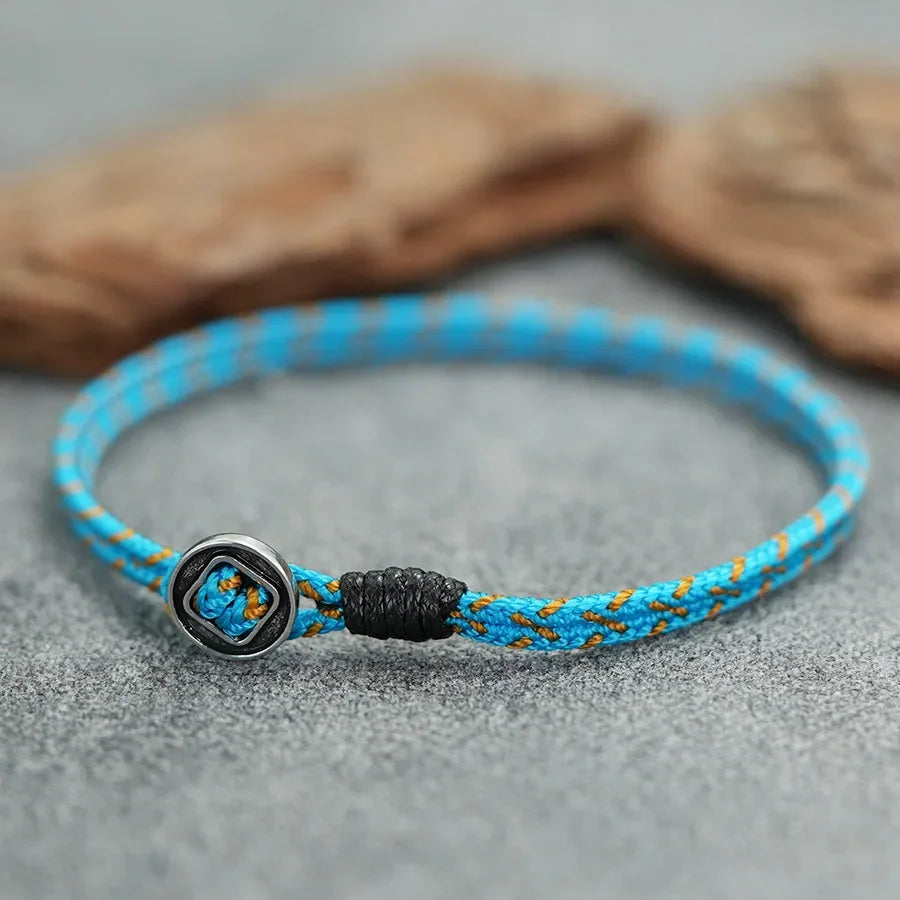 Minimalist 2mm Thin Rope Bracelet Unisex Handmade Braided Easy Hook Bilayer National Style Luck Red Braslet Family Couple Gift