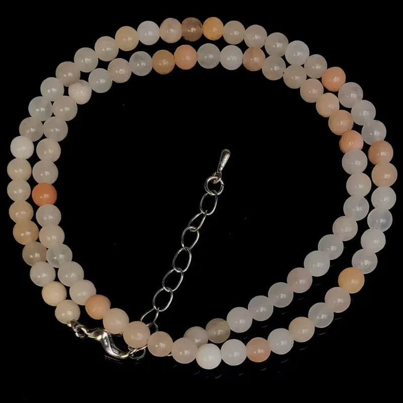 Natural Rose Quartz Agate turquoise Necklaces Women Romantic Elegant Valentine's Day Gift 4mm Round Beads Handmade Choker