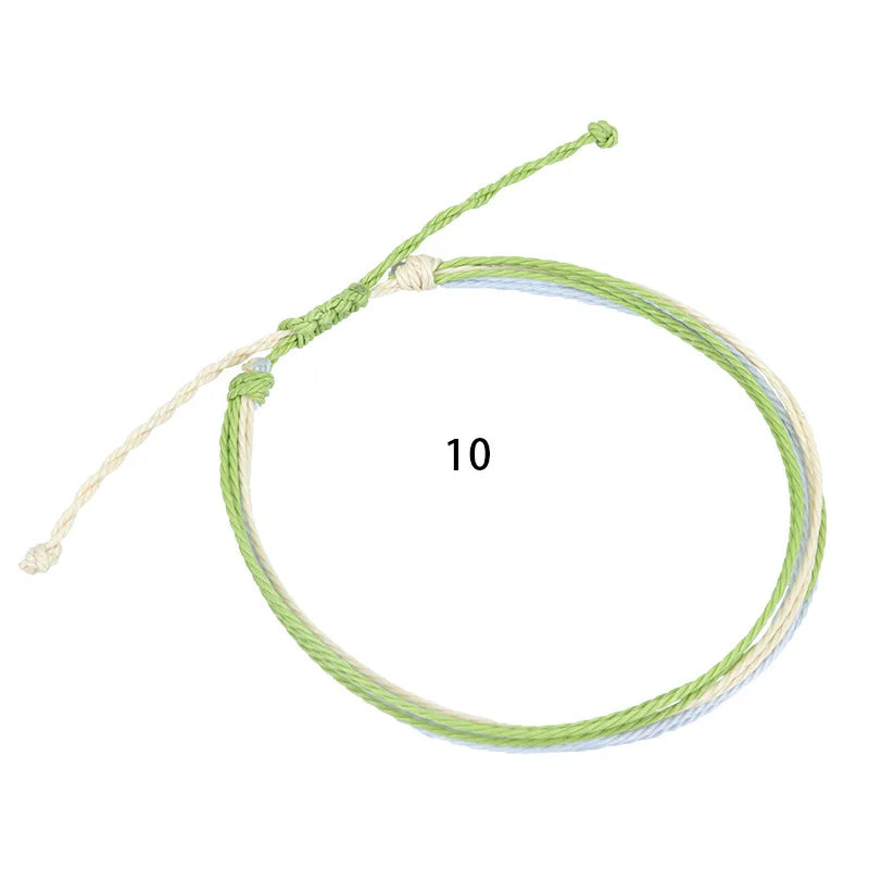 Boho Women Handmade Woven Multilayer Anklet Weaving Bracelet On The Leg Braid Rainbow Thread Rope Beach Barefoot Foot Jewelry