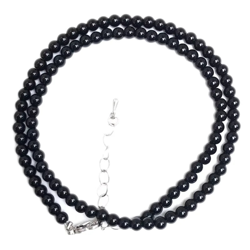 Natural Rose Quartz Agate turquoise Necklaces Women Romantic Elegant Valentine's Day Gift 4mm Round Beads Handmade Choker