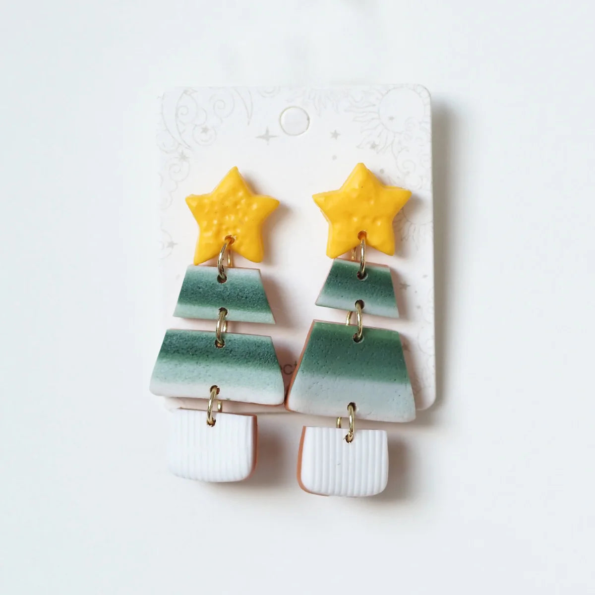 Christmas Tree Polymer Clay Earrings for Women Handmade Holiday Jewelry Cute Drop Earrings with Festive Design Party Accessories