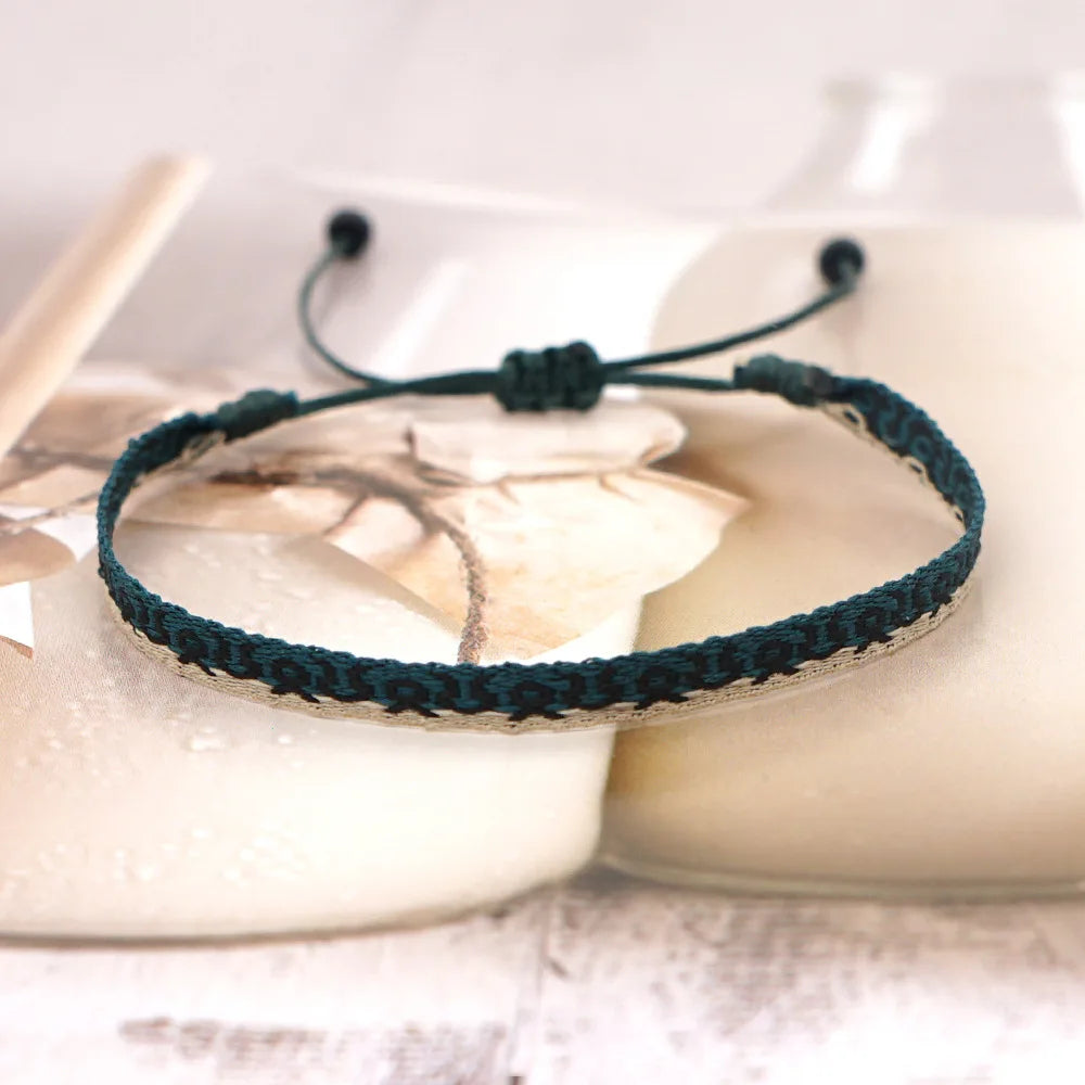 Unisex Handmade Woven Bracelet Wholesale Colombia Cloth Braided Bracelets for Women Men Bohemian Hippie Friendship Jewelry