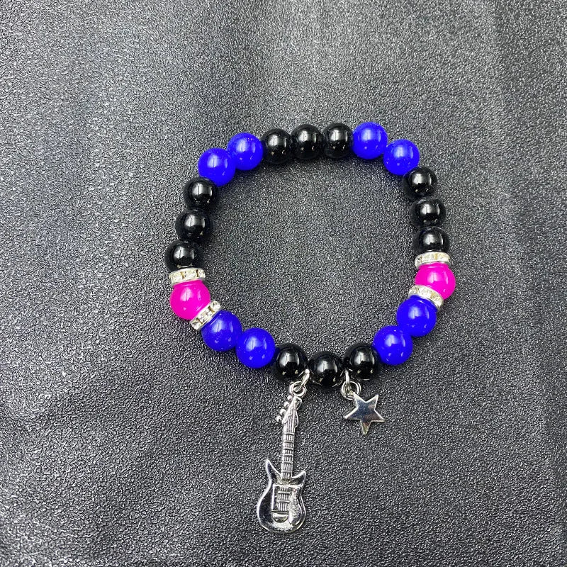 Handmade Hippie Design Brown Leather Bracelet Women Metal Star Note Charms Wood Button Beads Wrap Unisex Adjustable Bracelet