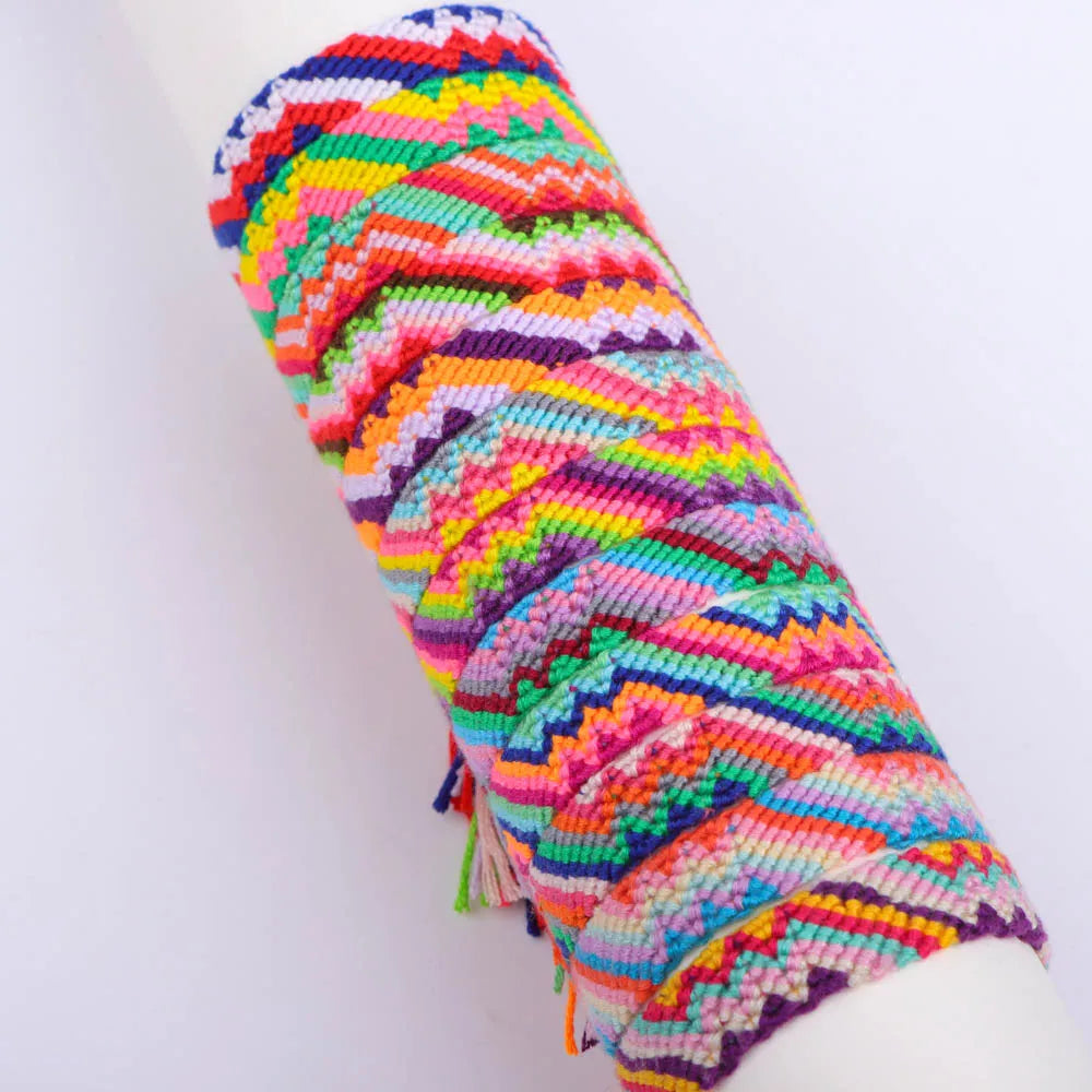 6Pcs/Lot Colorful Bohemian Handmade Woven Bracelets With Adjustable Daily Wear Birthday Party Gifts For Men  Women
