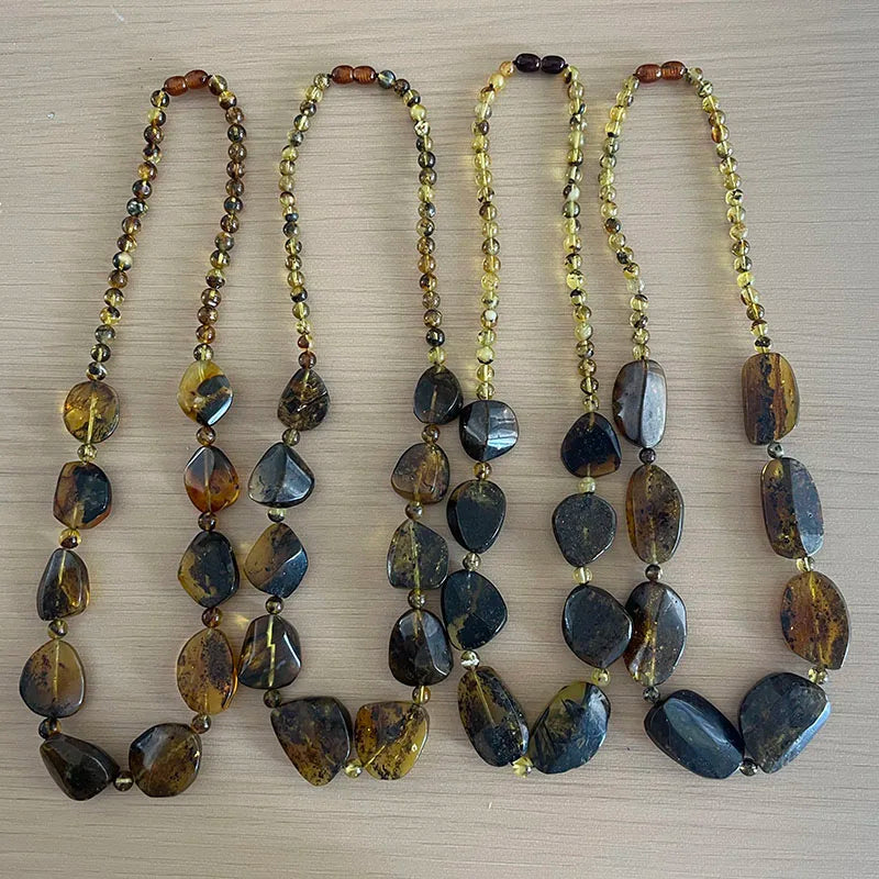 100% Real Amber Necklace for Unisex 2025 New Original Unique Handmade Baltic Amber Jewelry Necklaces Gift Factory Wholesale