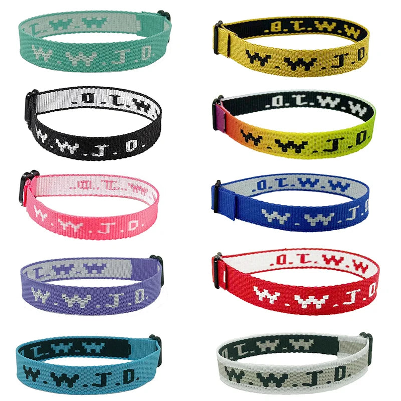 Braided Rope Bracelet What Would Jesus Do Handmade Bangles Inspirational Religious Christian Bracelets For Women Men Gifts