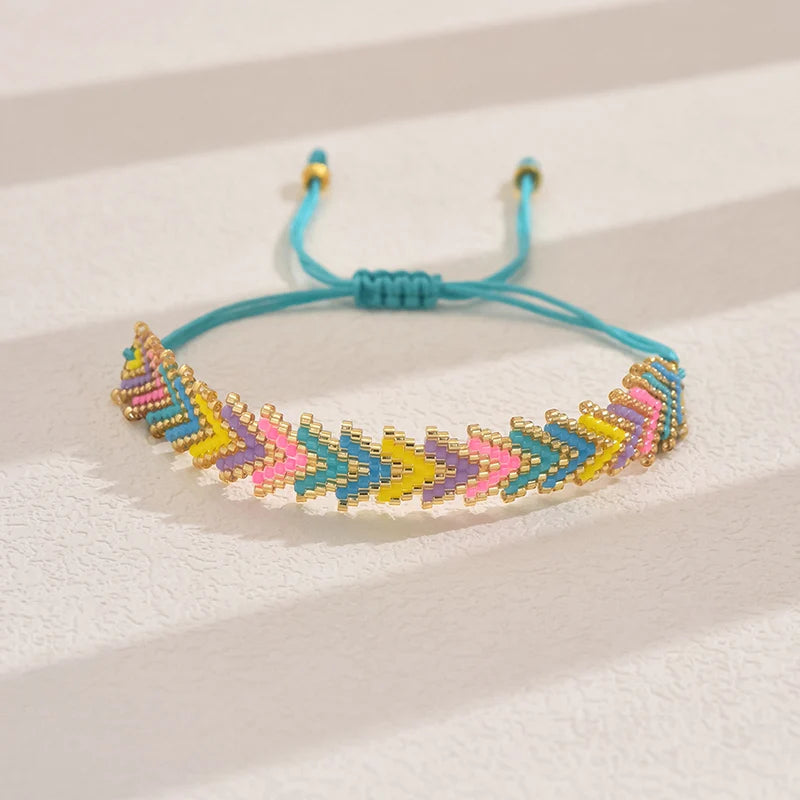 Bead Bracelets Multi Layer Bohemian Glass Seeds Handmade Adjustable Jewelry Fashion For Women Men