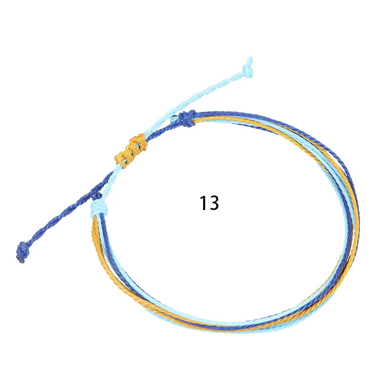 Boho Women Handmade Woven Multilayer Anklet Weaving Bracelet On The Leg Braid Rainbow Thread Rope Beach Barefoot Foot Jewelry