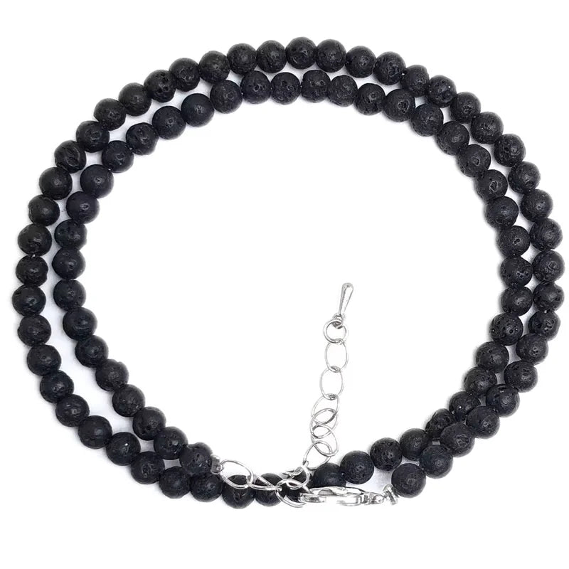 Natural Rose Quartz Agate turquoise Necklaces Women Romantic Elegant Valentine's Day Gift 4mm Round Beads Handmade Choker