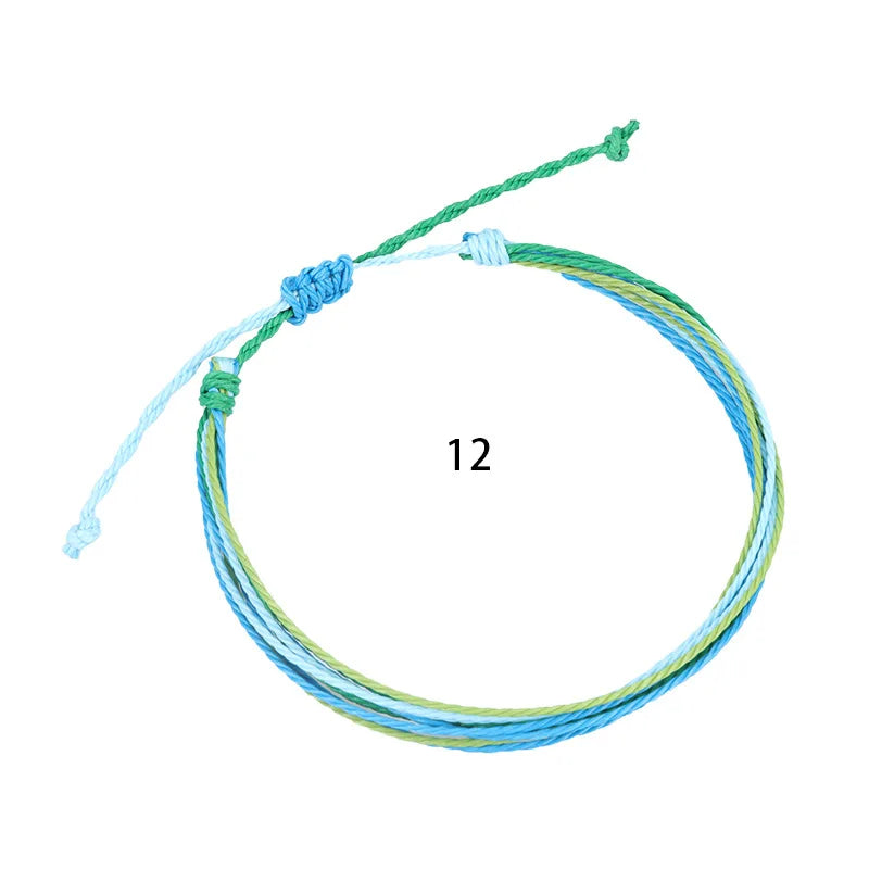 Boho Women Handmade Woven Multilayer Anklet Weaving Bracelet On The Leg Braid Rainbow Thread Rope Beach Barefoot Foot Jewelry