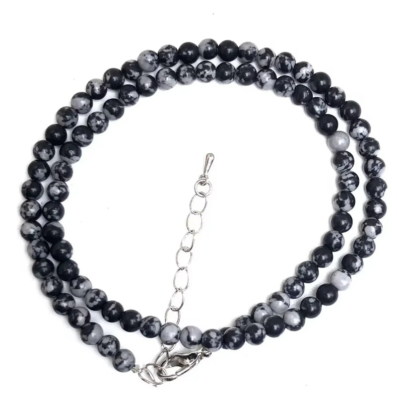 Natural Rose Quartz Agate turquoise Necklaces Women Romantic Elegant Valentine's Day Gift 4mm Round Beads Handmade Choker