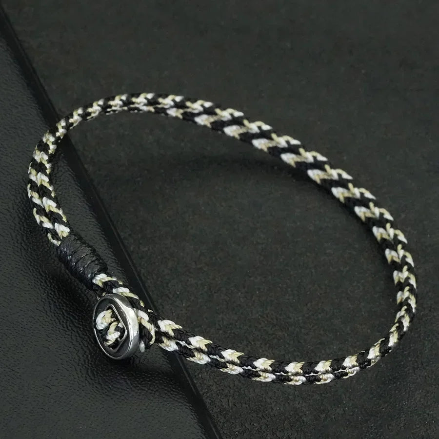 Minimalist 2mm Thin Rope Bracelet Unisex Handmade Braided Easy Hook Bilayer National Style Luck Red Braslet Family Couple Gift