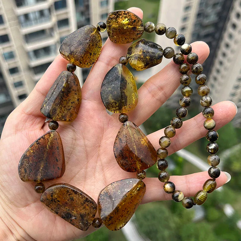 100% Real Amber Necklace for Unisex 2025 New Original Unique Handmade Baltic Amber Jewelry Necklaces Gift Factory Wholesale
