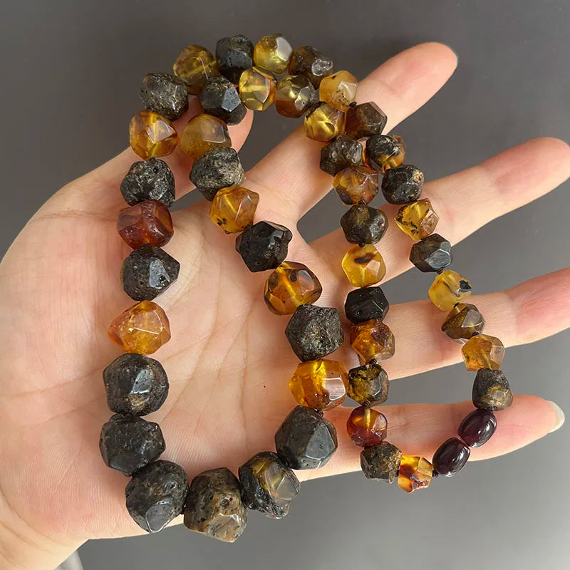 Floral Amber Necklace for Gift 2026 New Real Original Handmade Natural Baltic Plant Amber Jewelry Women Necklaces Wholesale