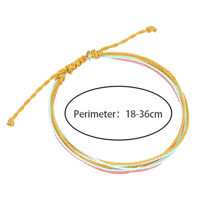 Boho Women Handmade Woven Multilayer Anklet Weaving Bracelet On The Leg Braid Rainbow Thread Rope Beach Barefoot Foot Jewelry