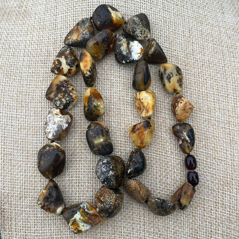 100% Natural Amber Necklace for Unisex New Real Original Handmade Irregular Baltic Amber Jewelry Unique Necklaces Gift