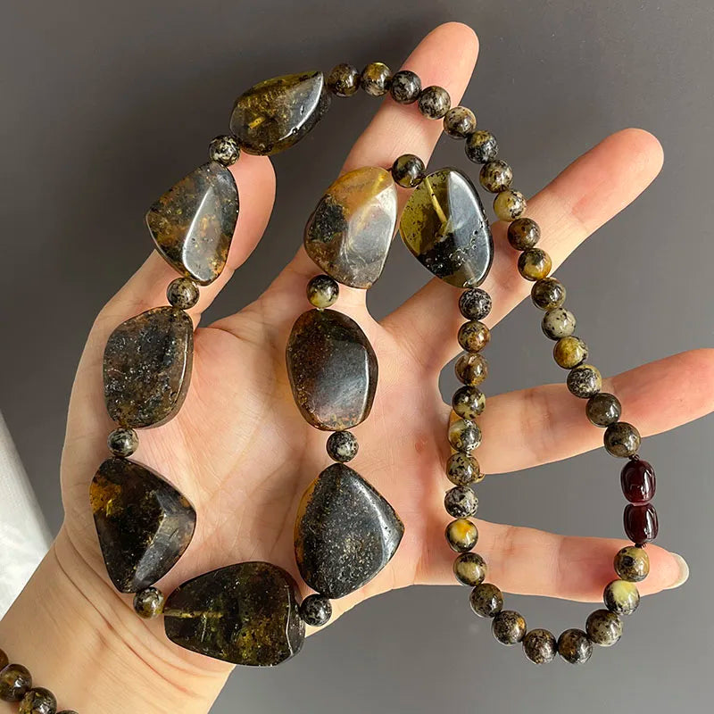 100% Real Amber Necklace for Unisex 2025 New Original Unique Handmade Baltic Amber Jewelry Necklaces Gift Factory Wholesale