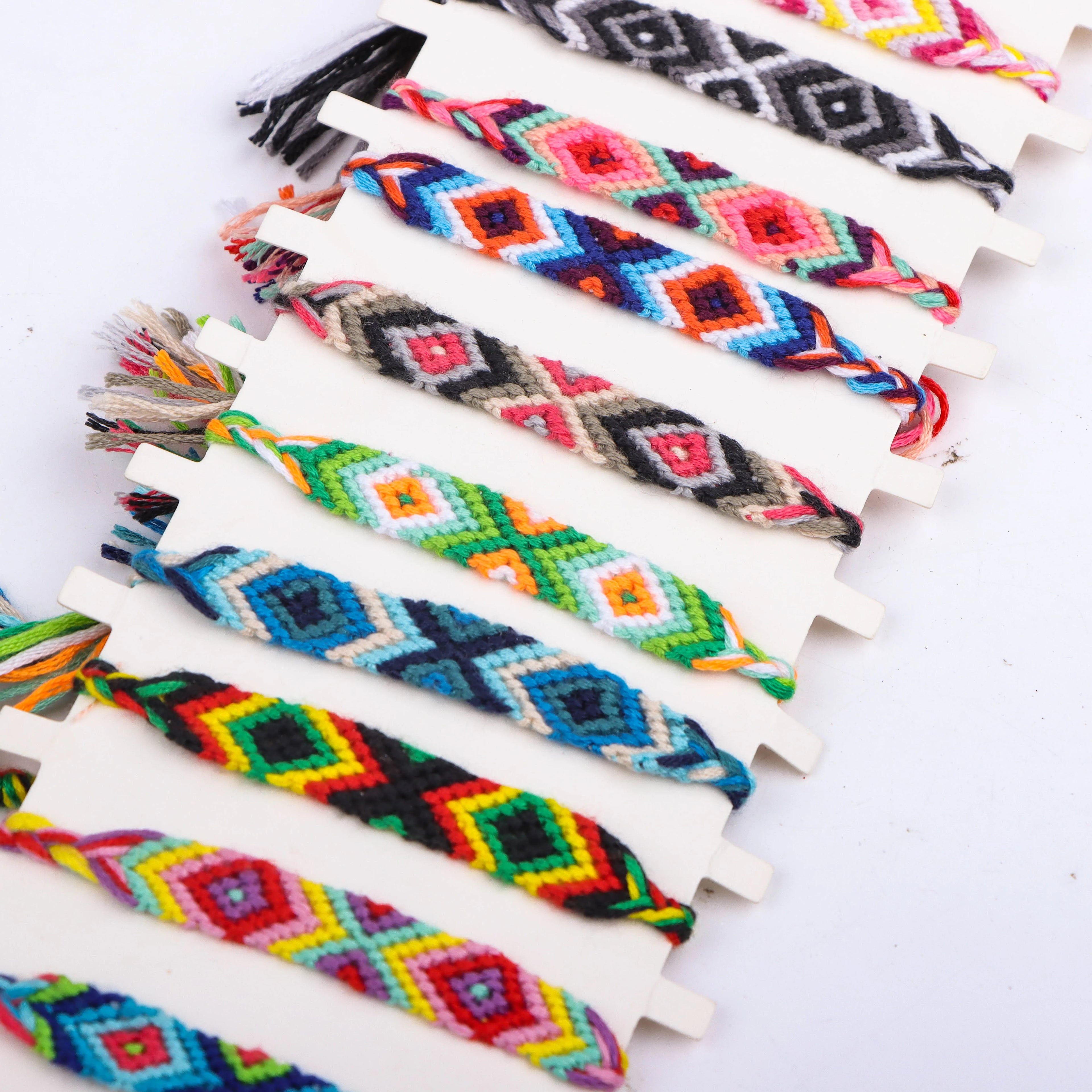6Pcs/Lot Colorful Bohemian Handmade Woven Bracelets With Adjustable Daily Wear Birthday Party Gifts For Men  Women