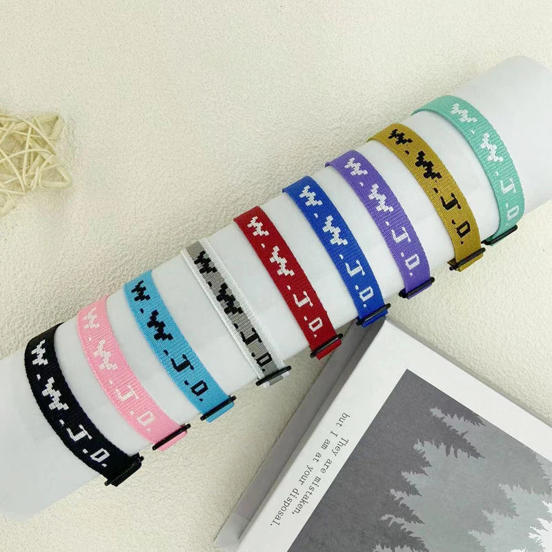 Braided Rope Bracelet What Would Jesus Do Handmade Bangles Inspirational Religious Christian Bracelets For Women Men Gifts