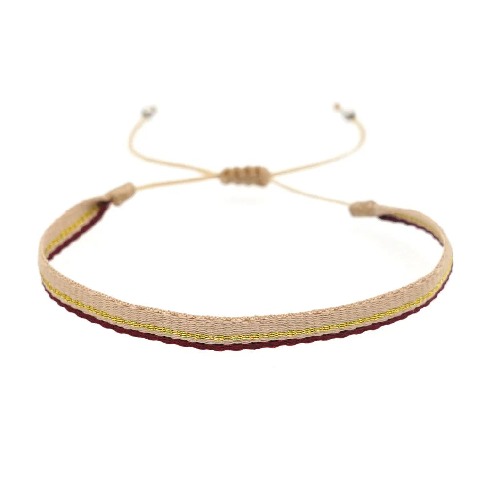 Unisex Handmade Woven Bracelet Wholesale Colombia Cloth Braided Bracelets for Women Men Bohemian Hippie Friendship Jewelry