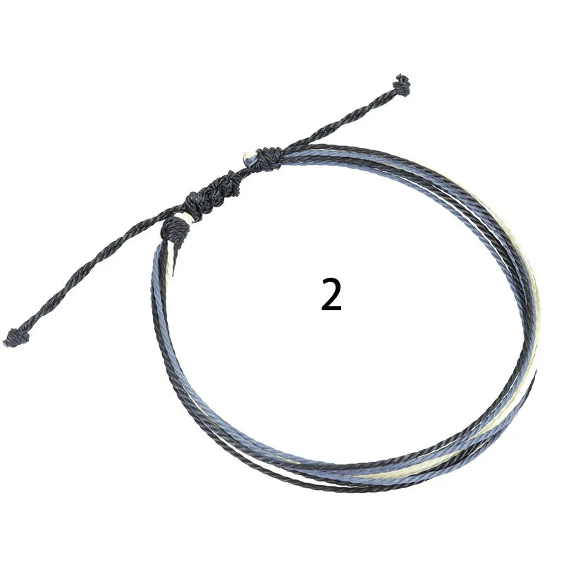 Boho Women Handmade Woven Multilayer Anklet Weaving Bracelet On The Leg Braid Rainbow Thread Rope Beach Barefoot Foot Jewelry