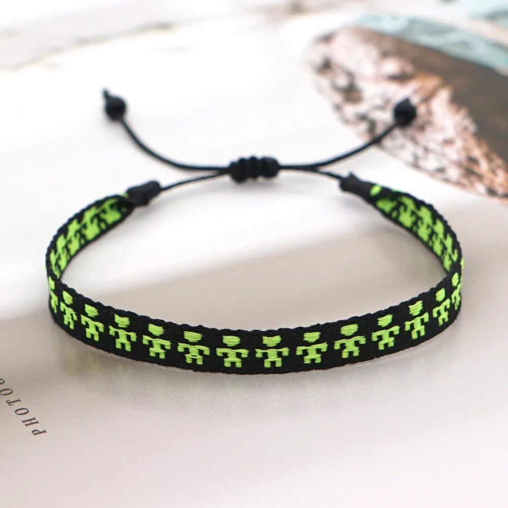 Unisex Handmade Woven Bracelet Wholesale Colombia Cloth Braided Bracelets for Women Men Bohemian Hippie Friendship Jewelry