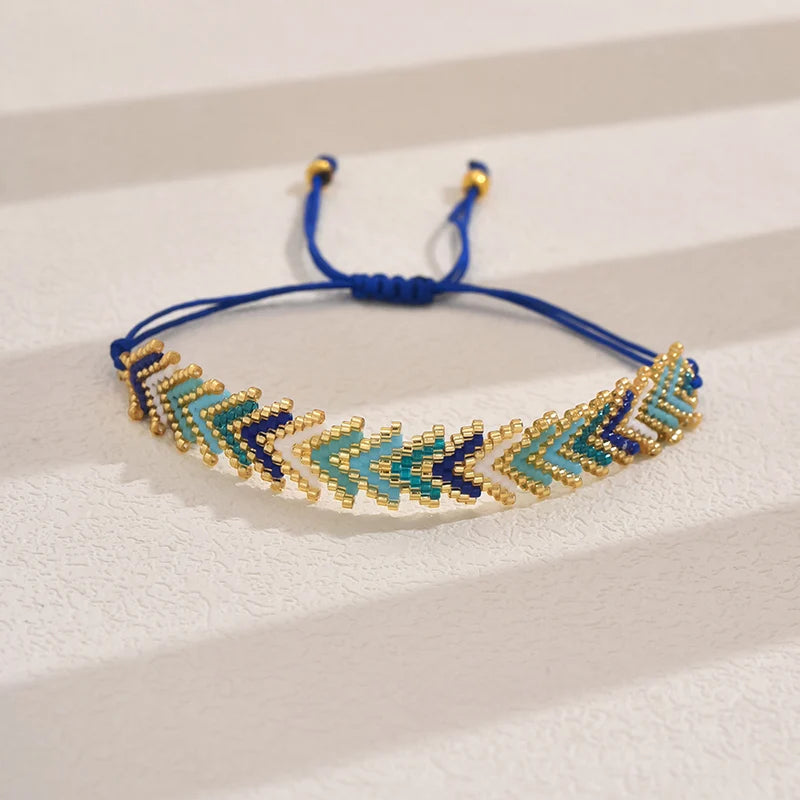 Bead Bracelets Multi Layer Bohemian Glass Seeds Handmade Adjustable Jewelry Fashion For Women Men