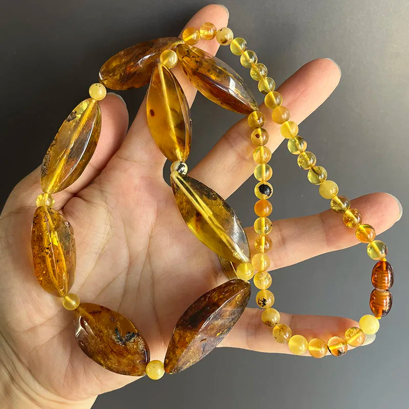 100% Real Amber Necklace for Unisex 2025 New Original Unique Handmade Baltic Amber Jewelry Necklaces Gift Factory Wholesale