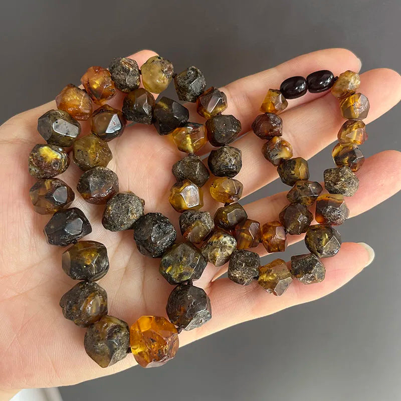 Floral Amber Necklace for Gift 2026 New Real Original Handmade Natural Baltic Plant Amber Jewelry Women Necklaces Wholesale