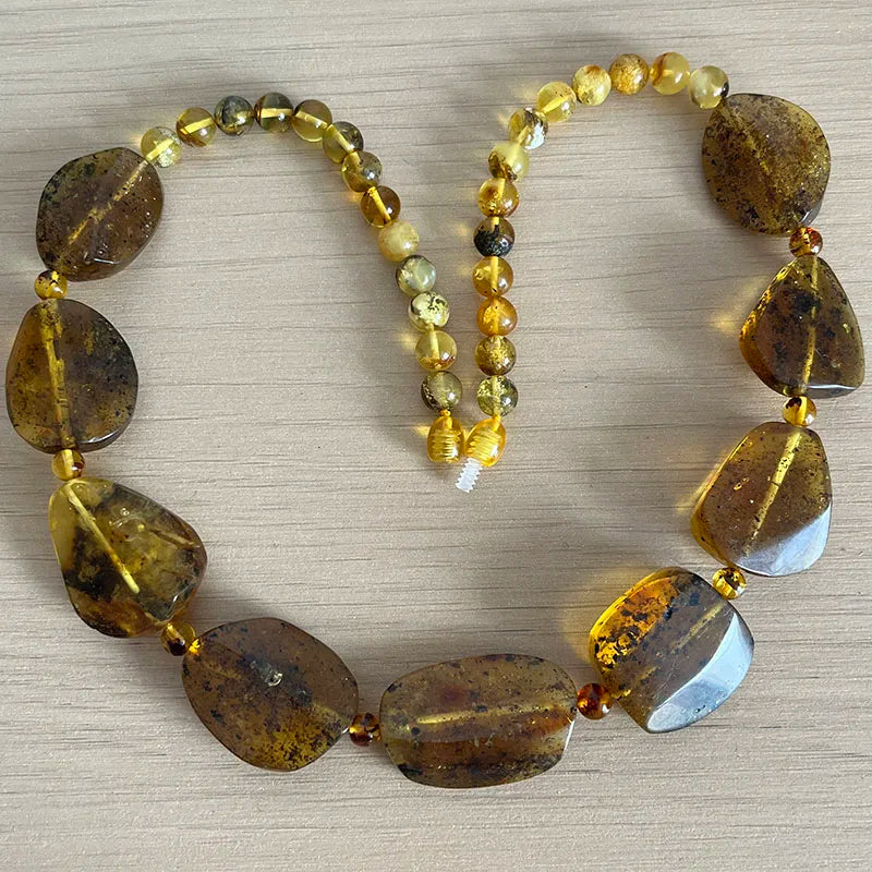 100% Real Amber Necklace for Unisex 2025 New Original Unique Handmade Baltic Amber Jewelry Necklaces Gift Factory Wholesale