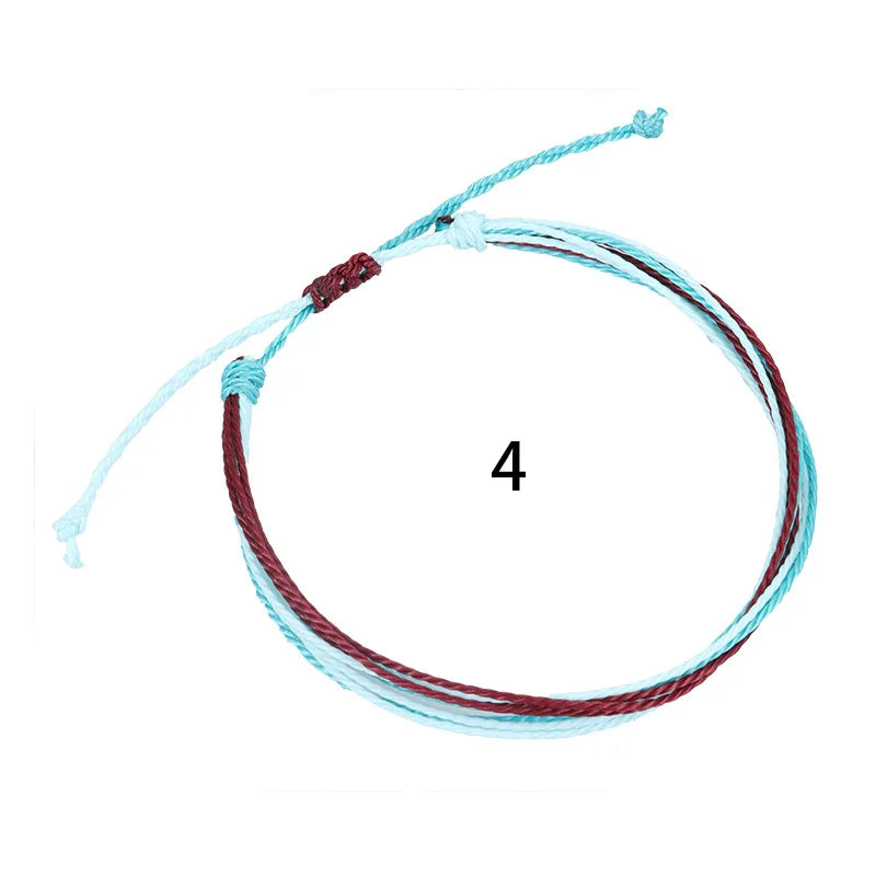 Boho Women Handmade Woven Multilayer Anklet Weaving Bracelet On The Leg Braid Rainbow Thread Rope Beach Barefoot Foot Jewelry