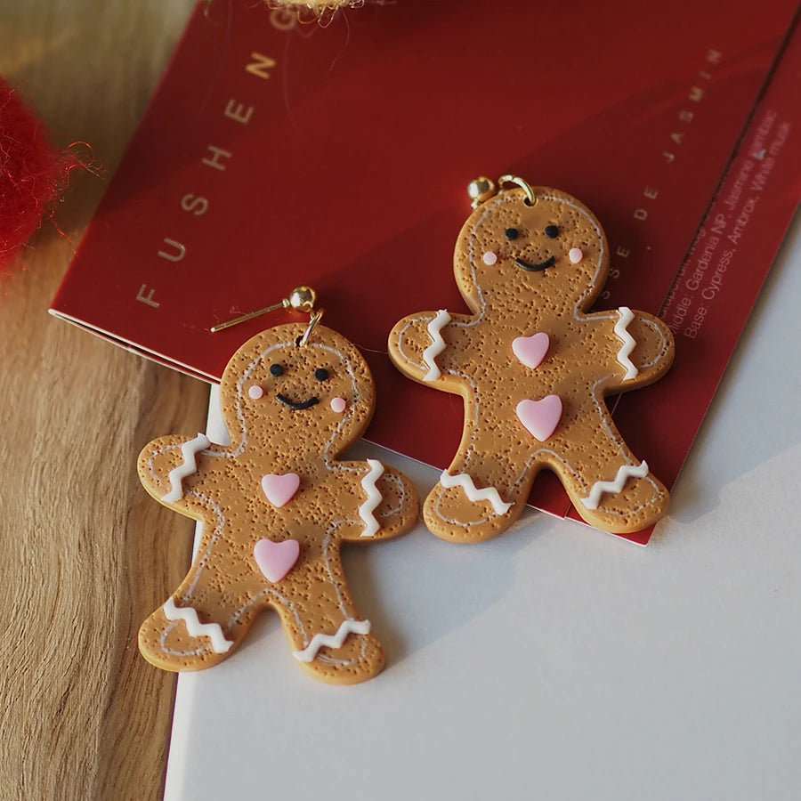 Christmas Tree Polymer Clay Earrings for Women Handmade Holiday Jewelry Cute Drop Earrings with Festive Design Party Accessories